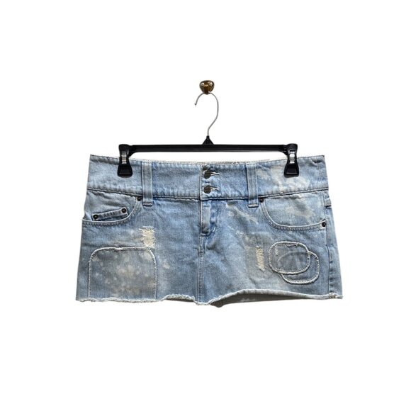 Insight 51 Micro Mini Skirt Blue Size XL Y2K - Picture 2 of 12